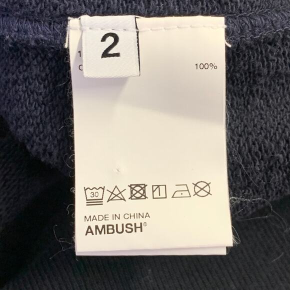 AMBUSH Size M Purple Black Ombre Cotton Logo Patch Sweatshirt - Picture 6 of 8